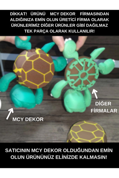 MCY DEKOR Sevimli Kaplumbağa Bardak Altlığı – Hareketli ve Eğlenceli Kupa Alt...