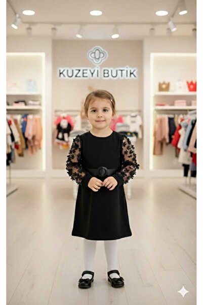 Dilek Κοριτσίστικο εορταστικό φόρεμα με τούλι στις μανίκια