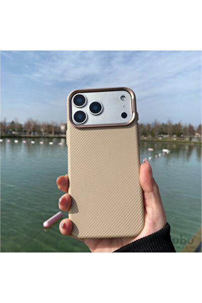 yubu Apple iPhone 17 Pro Max Uyumlu Süper Slim Gizli Magsafe Fiber Karbon Gör...