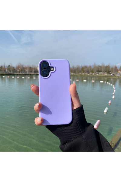 yubu غطاء حماية من السيليكون لهاتف Apple iPhone 17 مصنوع من القطيفة مع غطاء ح...