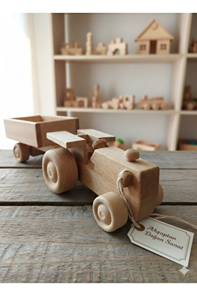 Woodceet OYUNCAK TRAKTÖR RÖMOK AHŞAP