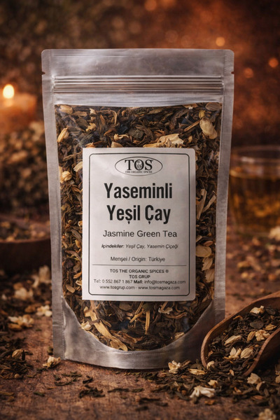 TOS The Organic Spices زهرة الياسمين والشاي الأخضر - 40 جرام (1. الجودة)