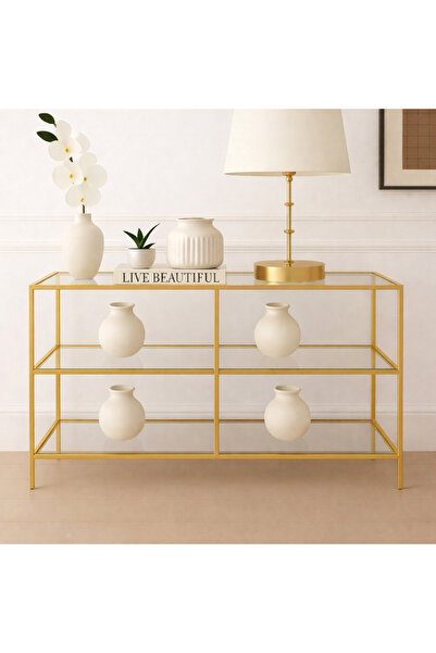 Home Monte Gold Dresuar Kahve Köşesi Modern Konsol 100 cm