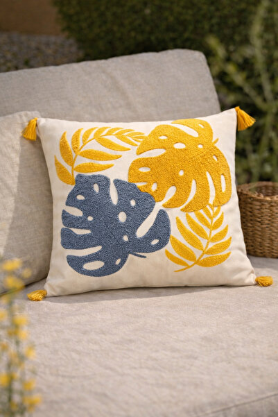 Shopyteks Tera Bohemian Punch Embroidered Throw Pillow Cover (Without Inner F...