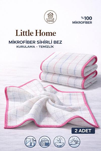 Little Home Mikrofiber Sihirli Bulaşık Kurulama Bezi – 40x40 cm – Dayanıklı v...