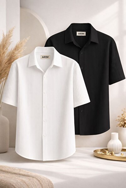 LEYEL Moda Мъжка лятна риза от 2 части с османски мотиви