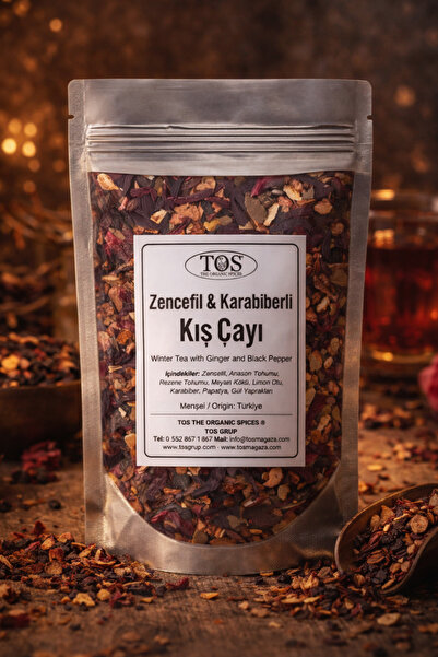 TOS The Organic Spices شاي الشتاء بالزنجبيل والفلفل الأسود - 100 جرام 1 شاي ش...
