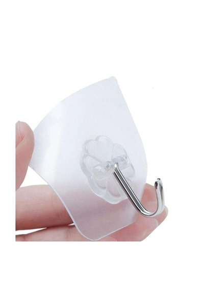 hipiylow 6x6 Cm Şeffaf Güçlü Kendinden Yapışkanlı Kapı Duvar Askıları Ağır Yü...