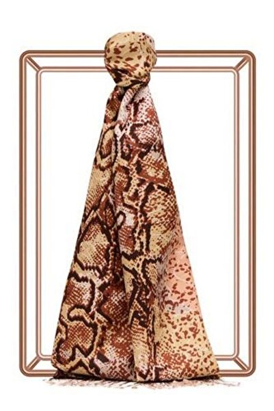 ipekevi 6133 Piton Desenli İpek Şal