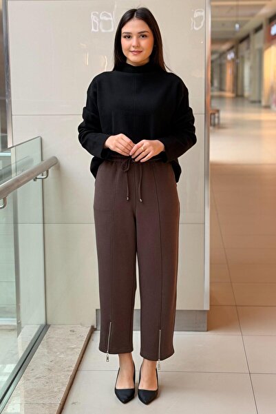 sentez giyim Sentez Aster Front Zipper Trousers