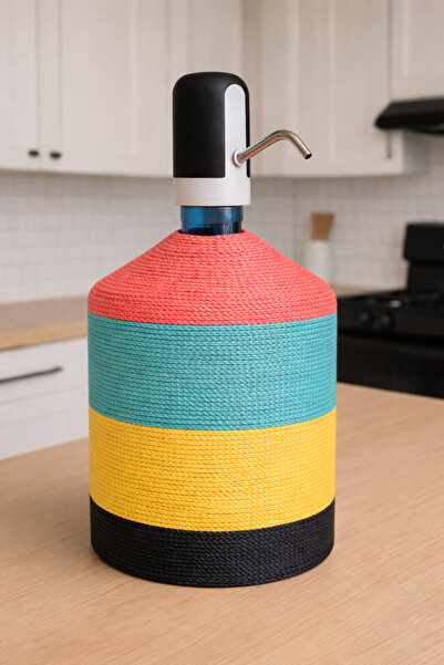 Genel Markalar Jüt Hasır Görünümlü Damcana Kılıfı, Şık Ve Doğal Su Sebili Örtüsü