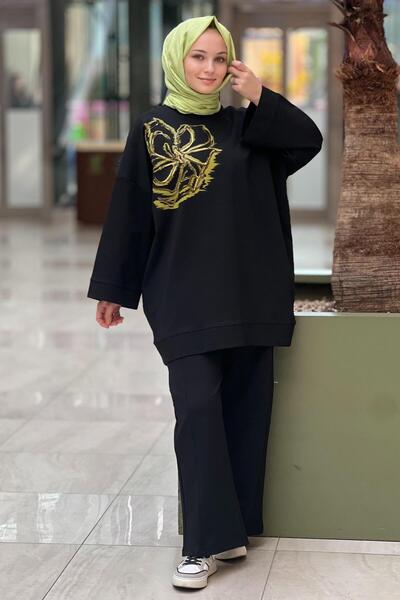 Ghisa Payet İşleme Detaylı Pantolonlu Takım