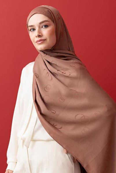 Imannoor 3002 Șal din mătase de bumbac cu model lanț 70x210