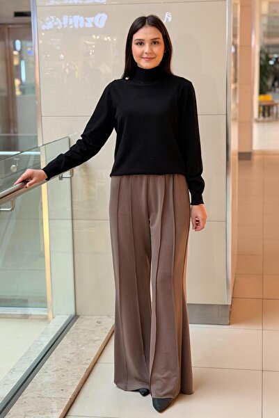 sentez giyim Sentez Rio Front Panel Spanish Style Flared Trousers