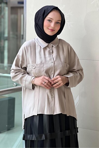 Ceremony Tunic with Leather Strap Detail on the Shoulder