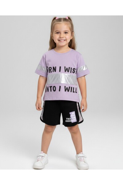 voyyo kids baby ДІВЧАТКА ЛІТНІЙ ШОРТИ З ПРИНТОМ 100% БАВОВНА ДЕТАЛЬНИЙ ПІДПИС...