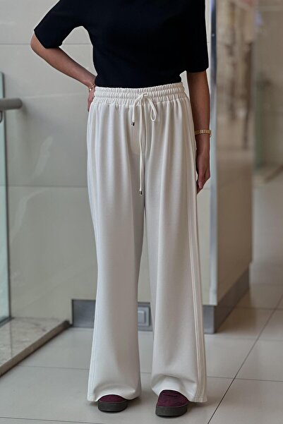 sentez giyim Sentez Berlin Yanı Nervürlü Geniş Paça Pantolon