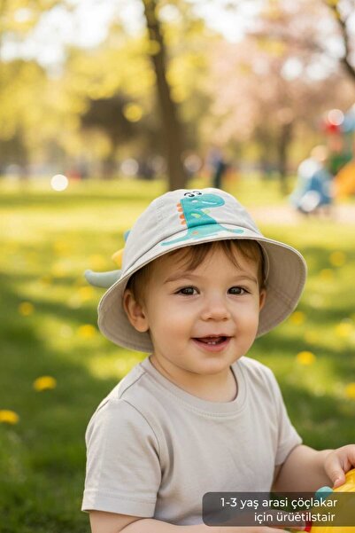 Aware Time Kitti 1-3 Yaş Erkek çocuk Figürlü Yazlık Fötr Şapka