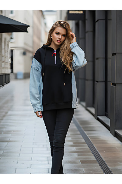 MADAMMERY Дънки с качулка и подробности