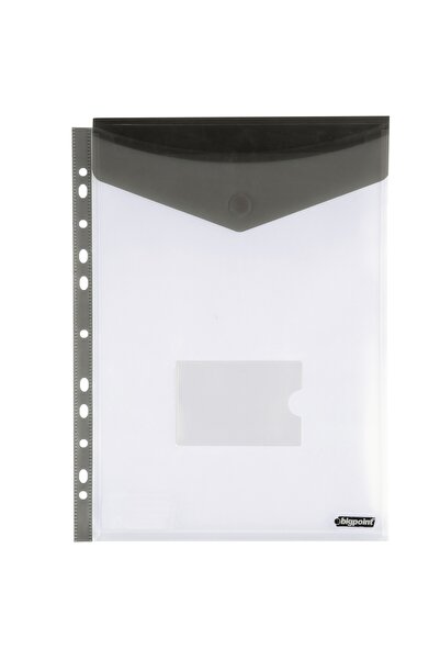 Bigpoint 11-Hole Vertical Velcro File A4 Smoky X 12 Pieces