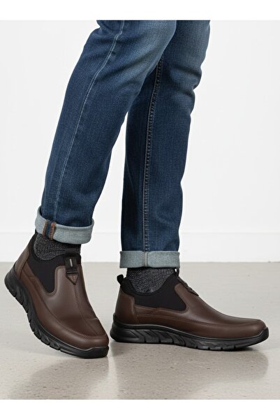 MARCO ROSSİ Marcomen Erkek Casual Deri Ayakkabı-Günlük Konfor- Ortopedik Taba...