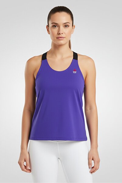 Reebok Women RCF Knit Woven Tank, Purple