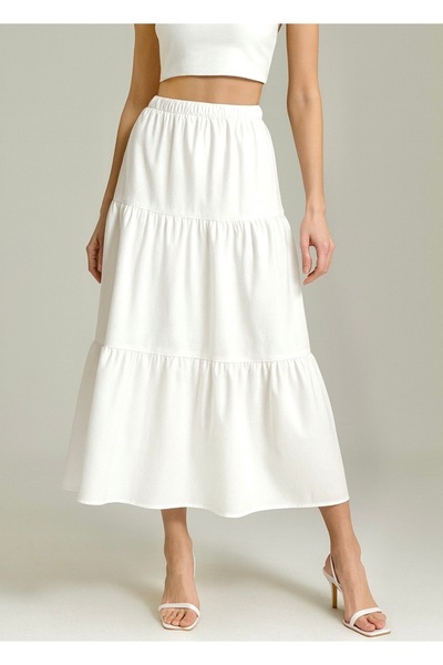 Kahra Collection Fusta lungă cu căptușeală albă