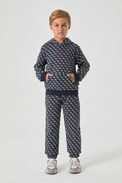 Guess BG Store Erkek Çocuk Mavi Sweatshirt