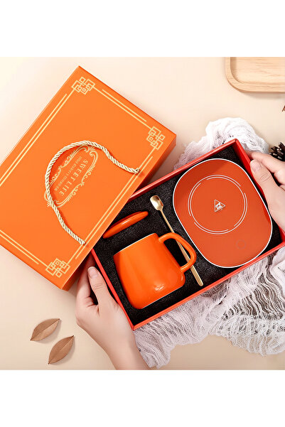 Trendmiya 350ml Mug with USB Heater Orange