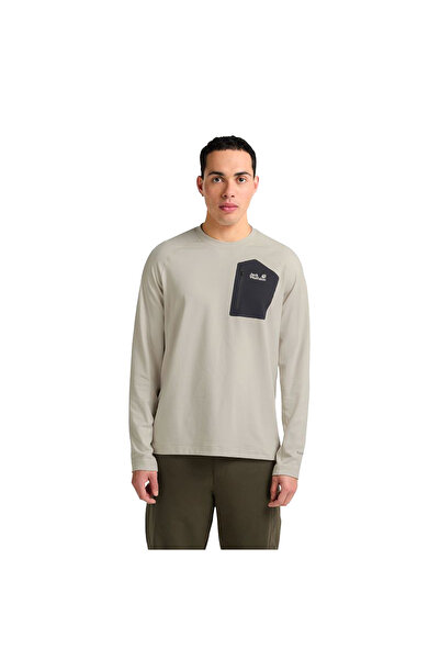 Jack Wolfskin Prelight Trail Crew Men's Beige T-Shirt Men's T-Shirt A65168