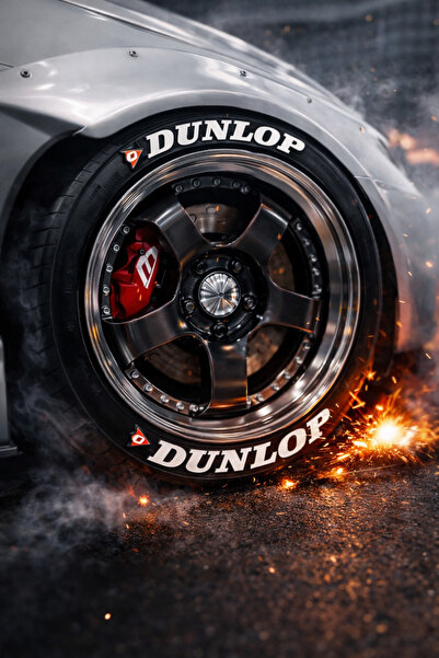 ASTUNİNG Pvc Rubber 4 Pieces Dunlop Tire Lettering