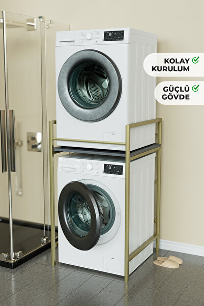Hediyeler Kapında Çamaşır ve Kurutma Makinesi Dolabı Kolay Kurulum Metal Gövde