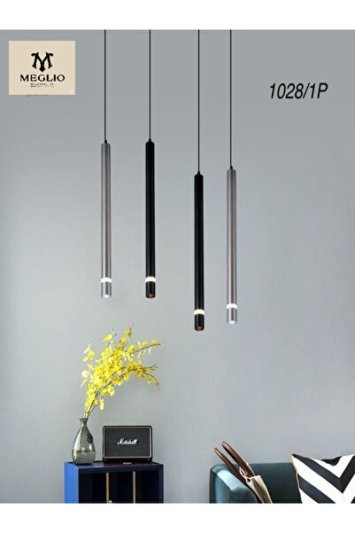 genric Modern black pendant light with yellow lighting