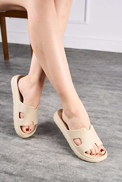 Nstil Papuci de zi cu zi pentru femei, bej, cu bandă, moale, confortabil, ușo...