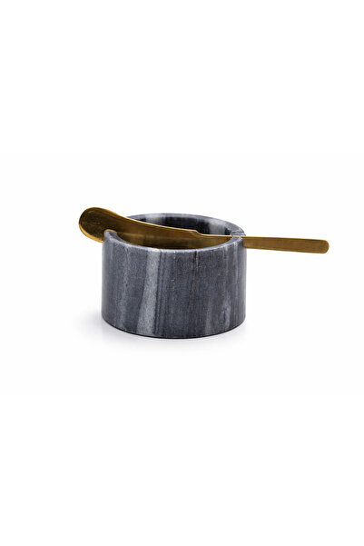 Warm Design Metal Bıçaklı Mermer Kase
