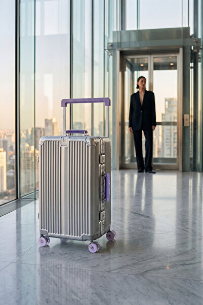 Zeplin Boxy PC Policarbon Orta Boy Valiz Silver-Mor