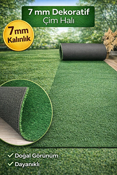 Nurteks Yeşil Suni Dekoratif Çim Halı (1 Metre En)