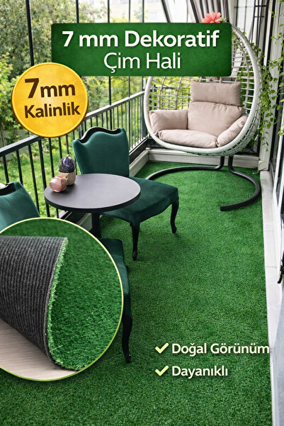 Nurteks Yeşil Suni Dekoratif Çim Halı (1 Metre En)