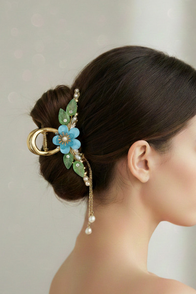 PETEK AKSESUAR DESIGN ACRIL FLORE PERLA PERICOL CATARAMĂ METAL DE zăvoare