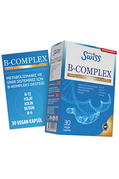 Bork Swiss Natural Swiss Bork B-Complex Vitamin • Aktif Form B1-B2-B3-B5-B6-B...