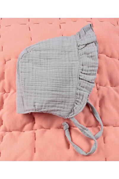 Cigit Pălărie musulmană pentru bebeluși cu volane și șireturi, 0-2 ani, gri