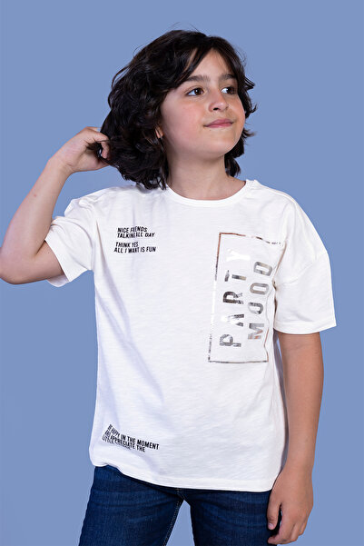 Toontoy Tricou cu mânecă scurtă cu imprimeu pentru băiat