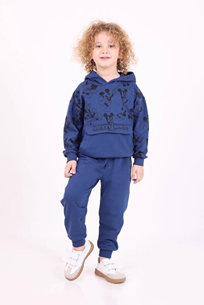 Mixima 3-4-5-6 Yaş Erkek Çocuk Kapşonlu Mevsimlik Iki Iplik Alt Üst Ikili Eşo...