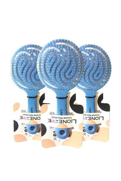 Tarko Βούρτσα μαλλιών Lionesse Στρογγυλή Μπλε x 3