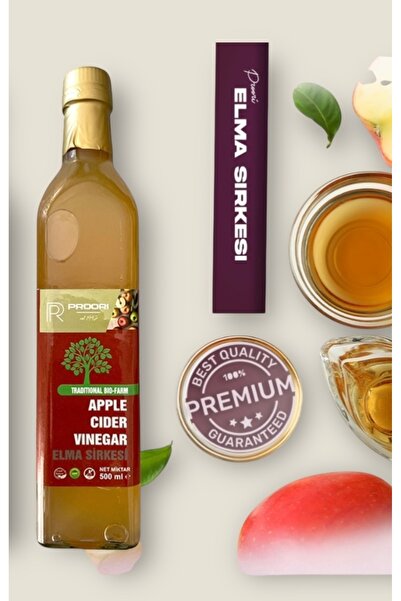 Proori Yıllanmış Elma Sirkesi Içilebilir Doğal Fermantasyon Canlı Sirke 500 ml