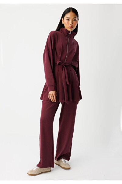 ŞEYMA COŞKUN Pileli Modal Takım Bordo