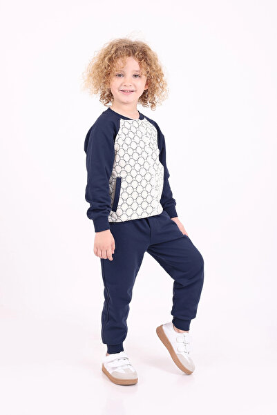 Mixima 3-4-5-6 Yaş Erkek Çocuk Fermuarlı Mevsimlik Iki Iplik Alt Üst Ikili Eş...