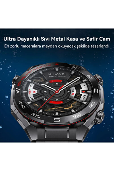 Huawei Watch Ultimate 2, Zirkonyum Bazlı Sıvı Metal Kasa,150m Dalış Desteği, Bluetooth Arama,Siyah