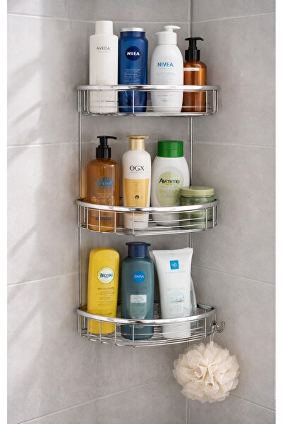 Evistro Ανοξείδωτο γωνιακό ράφι μπάνιου για τοποθέτηση στον τοίχο