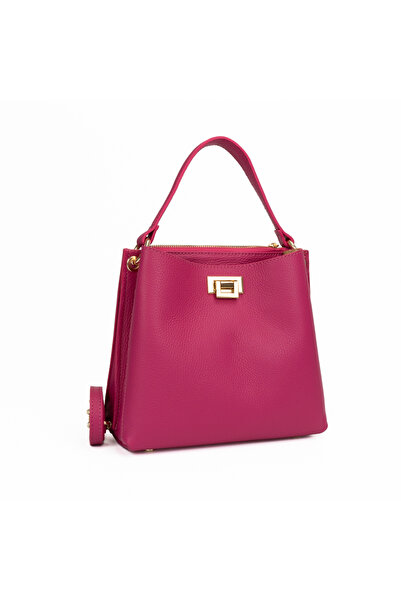 Posete Fagaras Poseta Piele Mini Stephanie - Fucsia, Geanta Casual din Piele ...